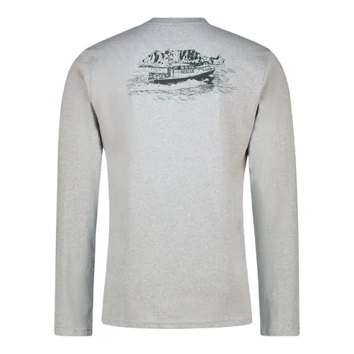 Long Sleeve Tee - Front SEA RESCUE and back boat Table mountain print.