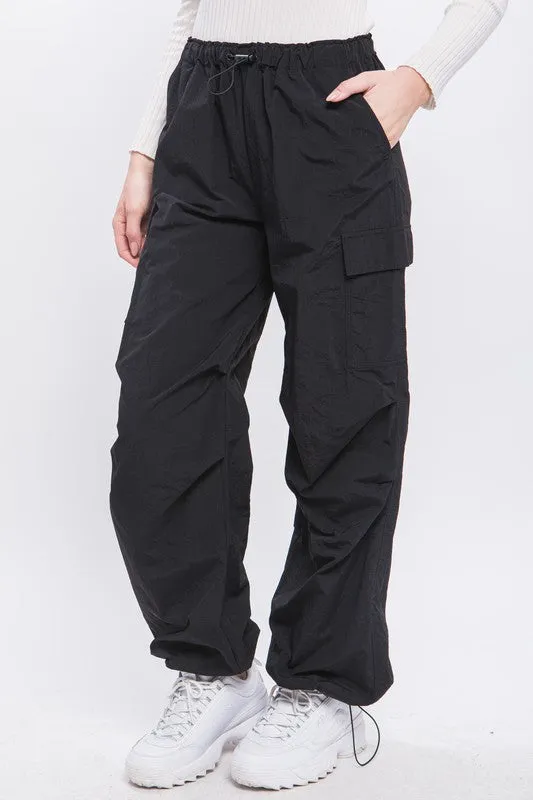 Loose Fit Parachute Cargo Pants S-L