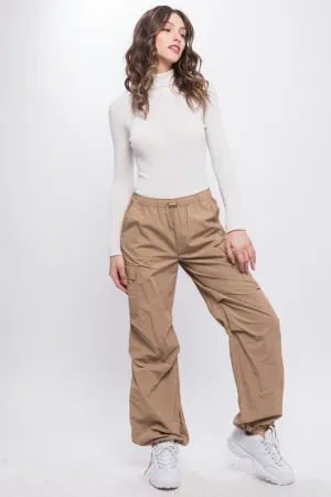 Loose Fit Parachute Cargo Pants S-L
