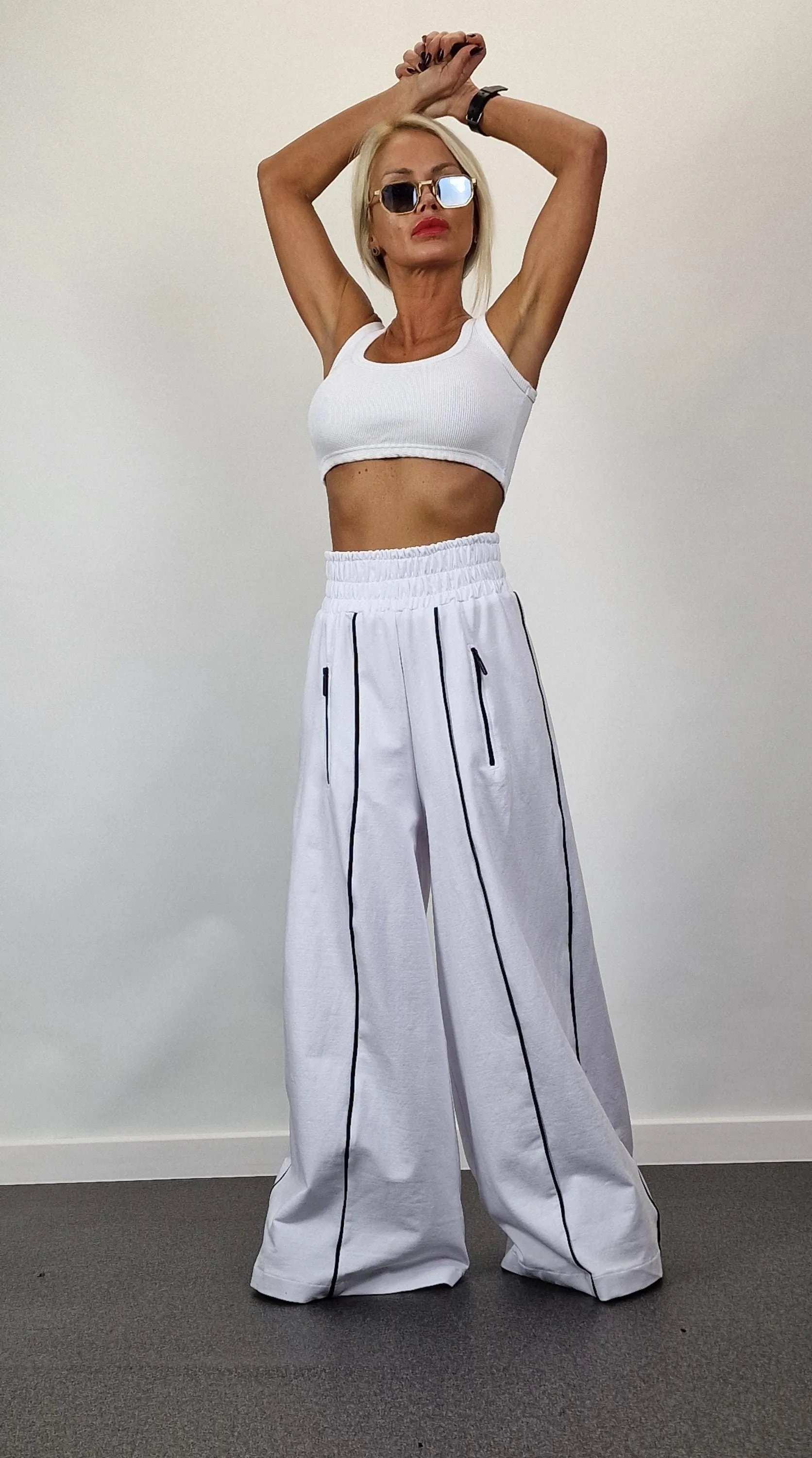LOOSE High Waste Pants, Loose Trousers, Maxi Pants, Extravagant Pants, White Charleston Pants, Relaxed Pants