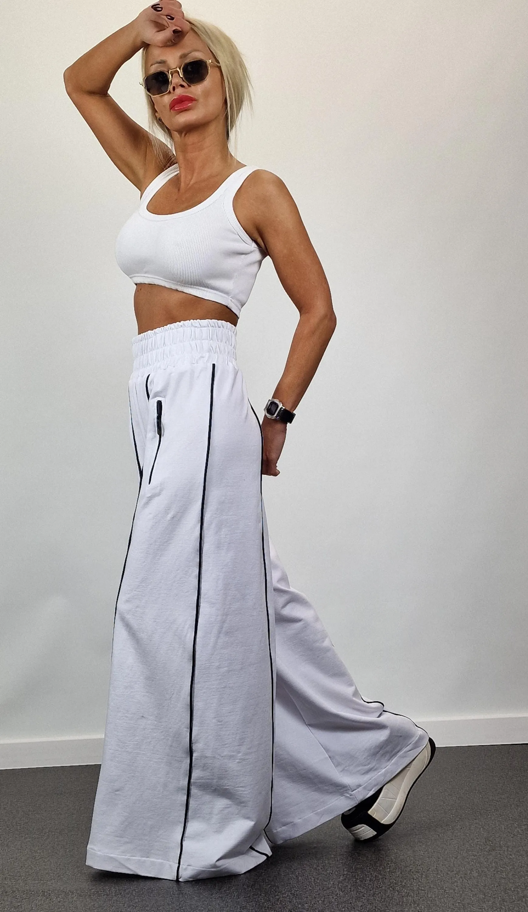 LOOSE High Waste Pants, Loose Trousers, Maxi Pants, Extravagant Pants, White Charleston Pants, Relaxed Pants