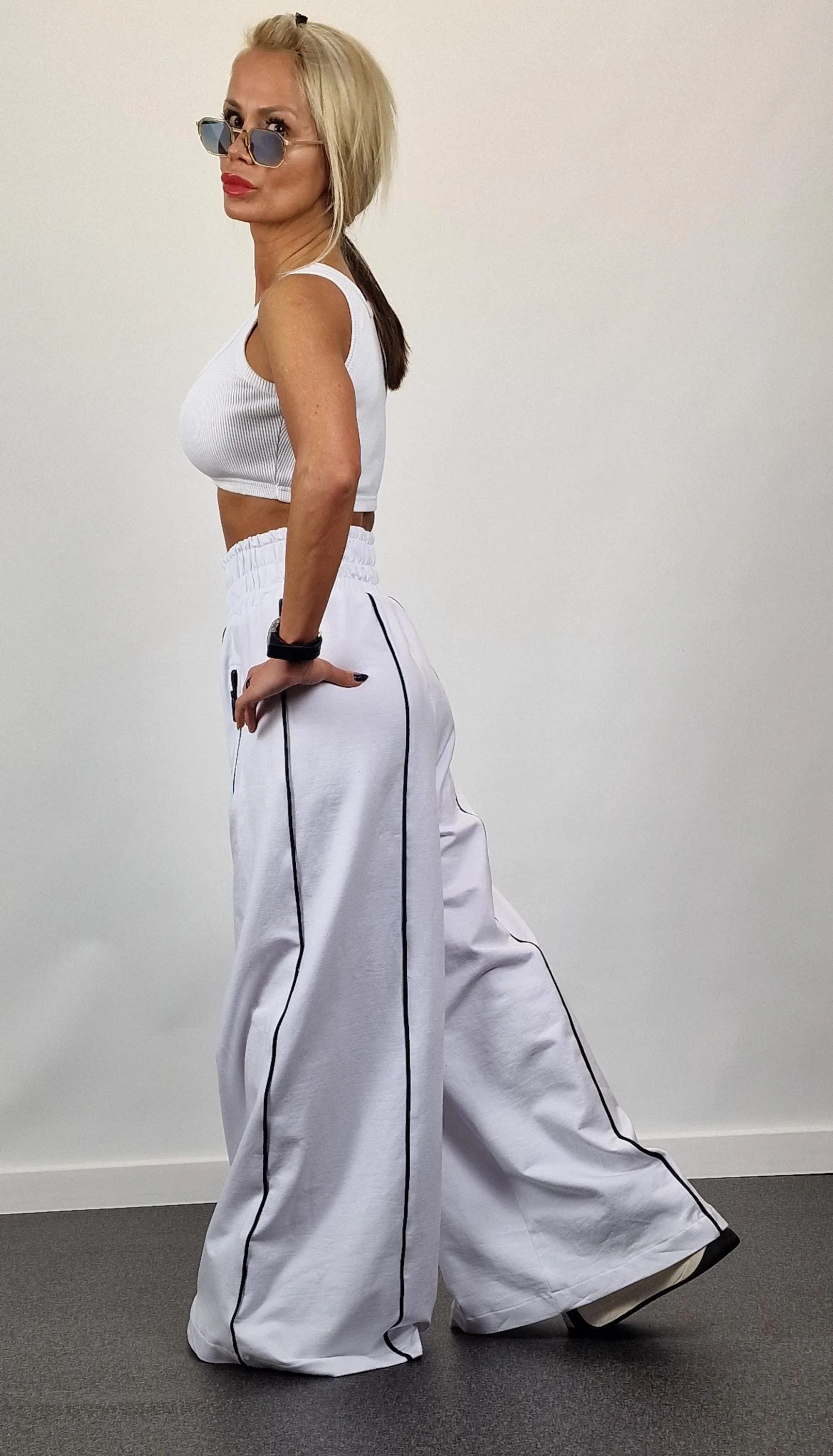LOOSE High Waste Pants, Loose Trousers, Maxi Pants, Extravagant Pants, White Charleston Pants, Relaxed Pants