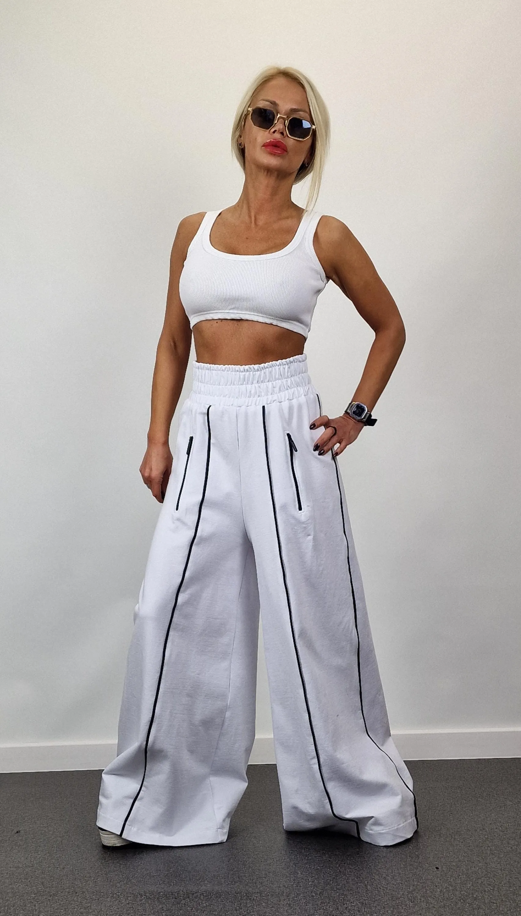 LOOSE High Waste Pants, Loose Trousers, Maxi Pants, Extravagant Pants, White Charleston Pants, Relaxed Pants