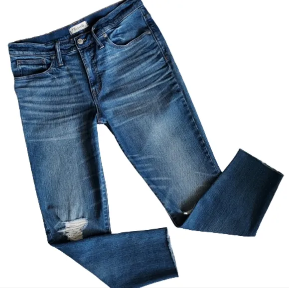 Madewell 9” High Riser Skinny Skinny Crop Jeans Size 31  # G1421 Bruce Wash