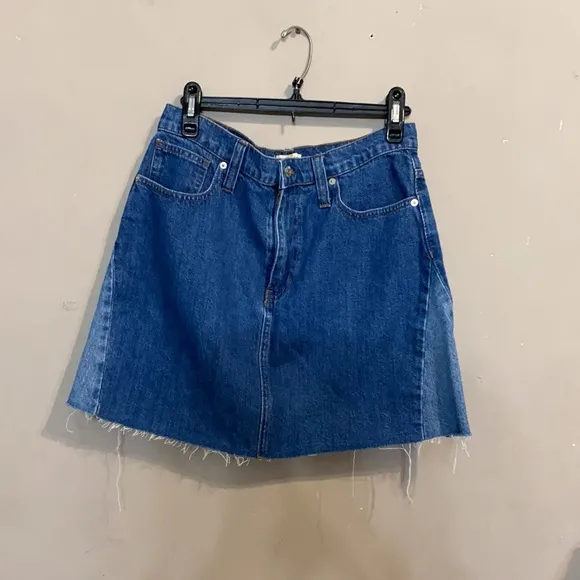 Madewell Rigid Denim A-Line Mini Skirt