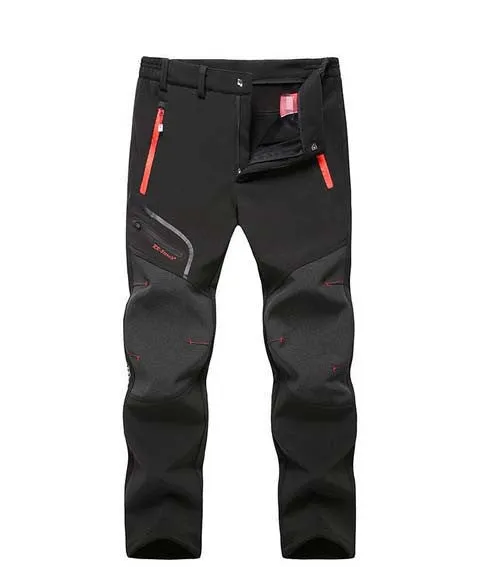 Man Winter Waterproof Trekking Fleece Outdoor Hiking Pants Men Camping Climbing skiing Softshell Trousers Fishing 5XL P16