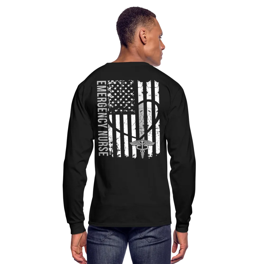 Manal Emergency Nurse Flag Men's Long Sleeve T-Shirt