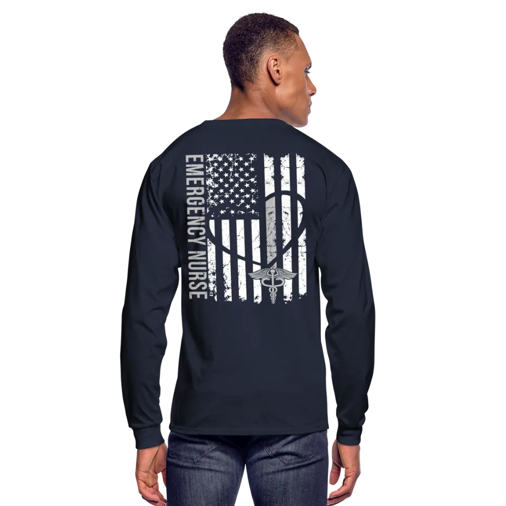 Manal Emergency Nurse Flag Men's Long Sleeve T-Shirt