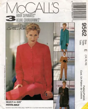 McCall's 9562 Womens EASY 3 Hour Separates 1990s Vintage Sewing Pattern Size 14 - 18 UNCUT Factory Folded