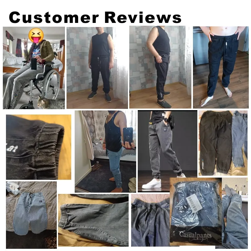 Men Baggy Harem Jean Trousers