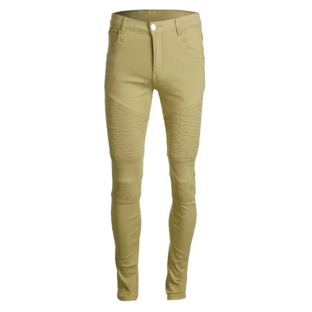 Men Jeans Biker Jeans Fashion Hiphop Skinny Jeans For Men Streetwear Hip Hop Stretch Hombre Slim  Pants