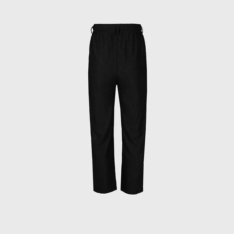 Men's And Women's New Embroidery Embroidered Textured Fabric Trousers Men's And Women's Sports Casual Pants With Drawstring