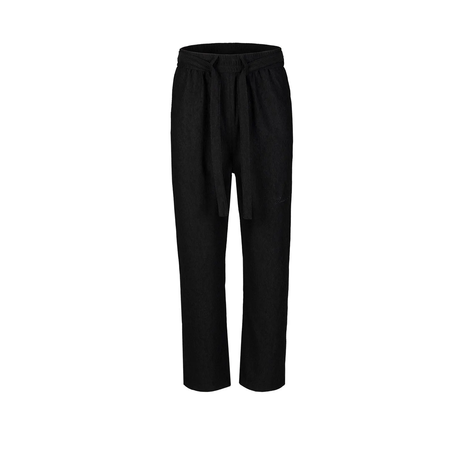 Men's And Women's New Embroidery Embroidered Textured Fabric Trousers Men's And Women's Sports Casual Pants With Drawstring
