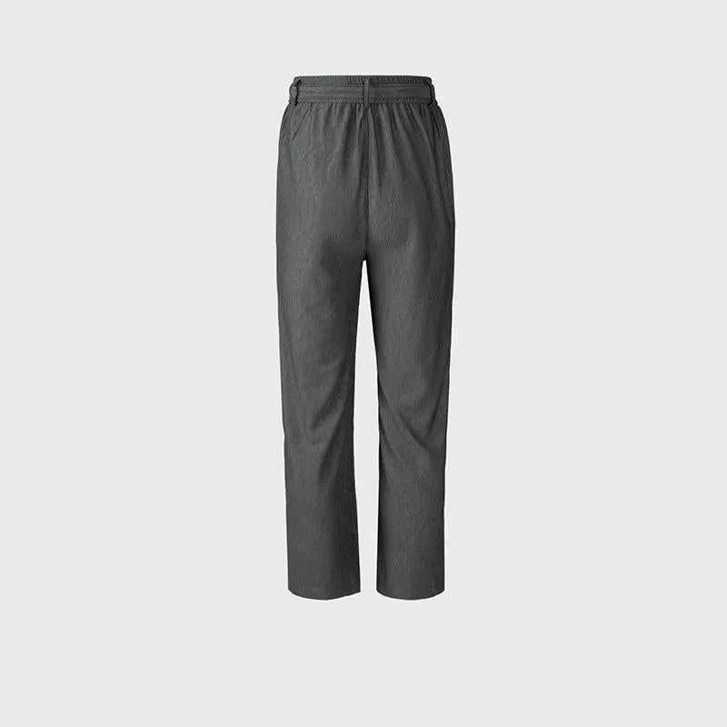 Men's And Women's New Embroidery Embroidered Textured Fabric Trousers Men's And Women's Sports Casual Pants With Drawstring