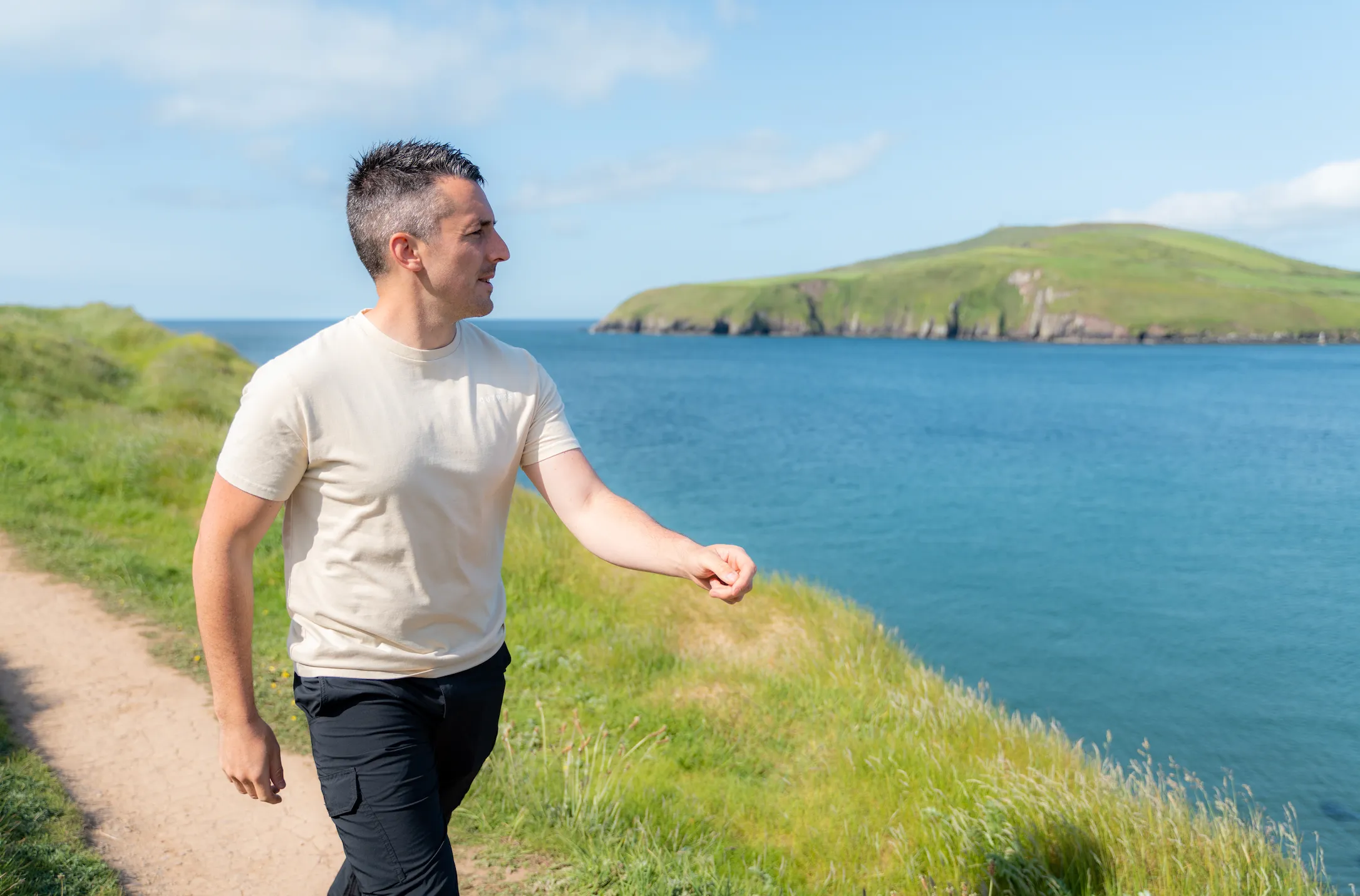 Mens Beige Irish Summer T-Shirt