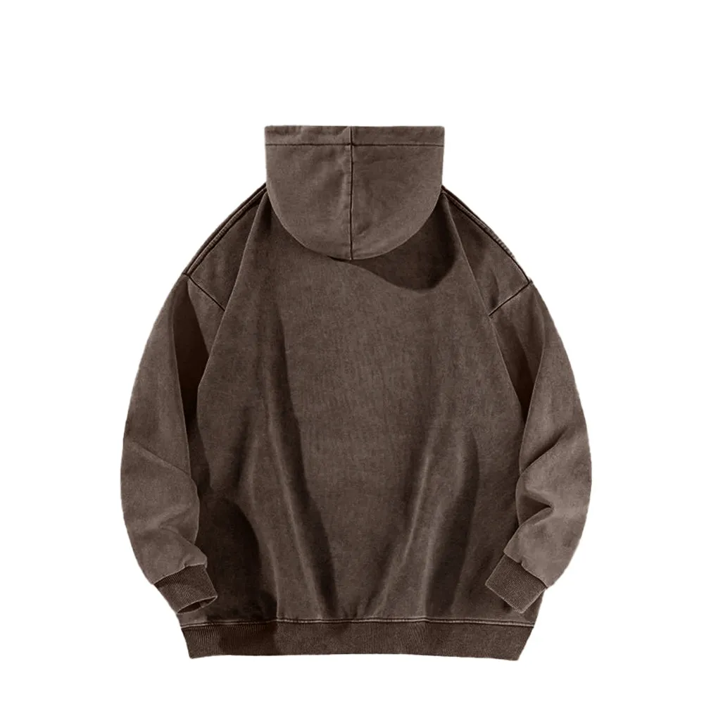 Mens Vintage Skeleton Heart Hand Graphic Hoodies