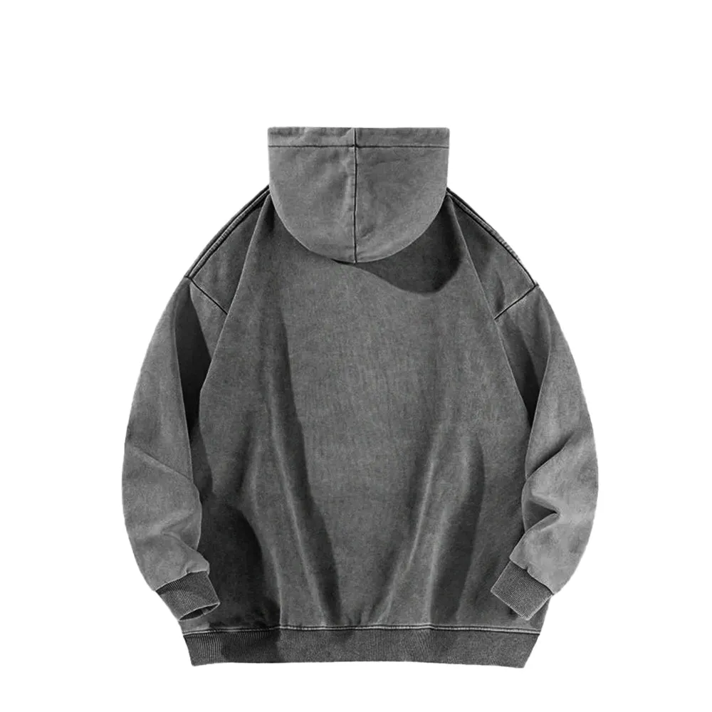 Mens Vintage Skeleton Heart Hand Graphic Hoodies