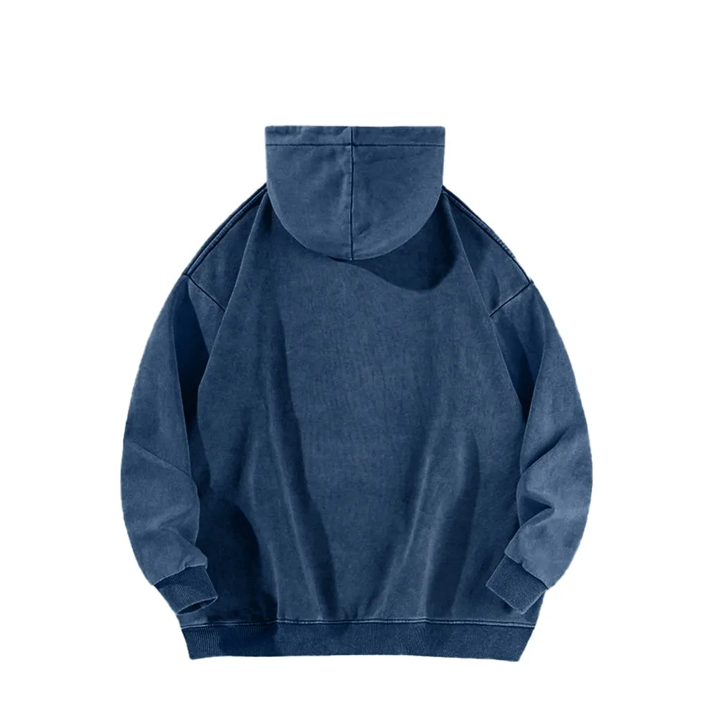 Mens Vintage Skeleton Heart Hand Graphic Hoodies