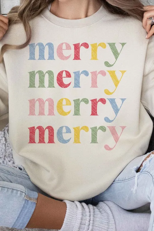 MERRY CHRISTMAS GRAPHIC SWEATSHIRT