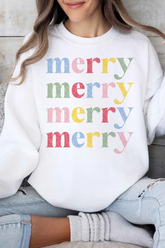 MERRY CHRISTMAS GRAPHIC SWEATSHIRT
