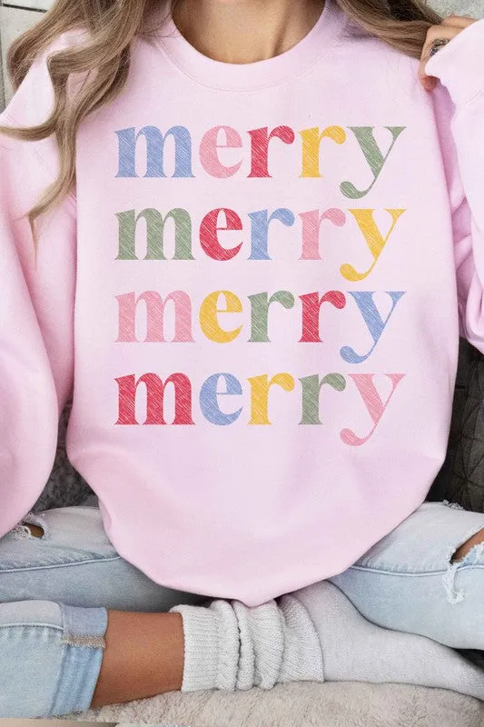 MERRY CHRISTMAS GRAPHIC SWEATSHIRT