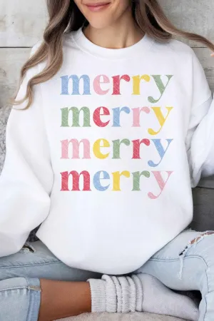 MERRY CHRISTMAS GRAPHIC SWEATSHIRT