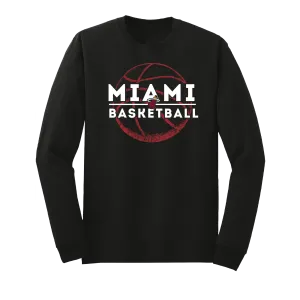 Miami HEAT Basketball Long Sleeve Black Tee