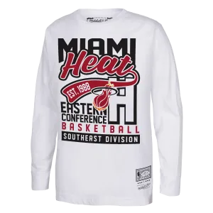 Mitchell & Ness Miami HEAT Tail Sweep Toddler Long Sleeve Tee