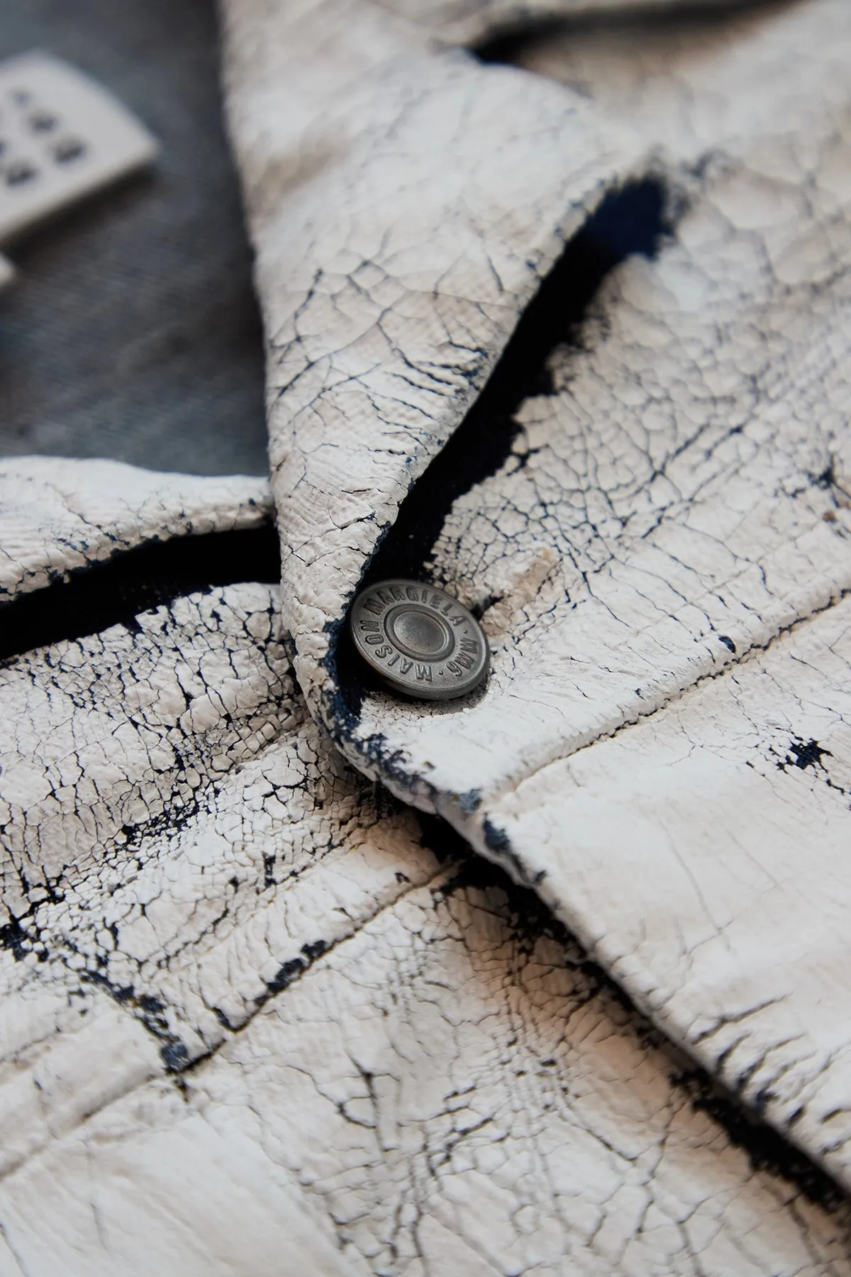 MM6 Maison Margiela Painted Trucker Jacket White