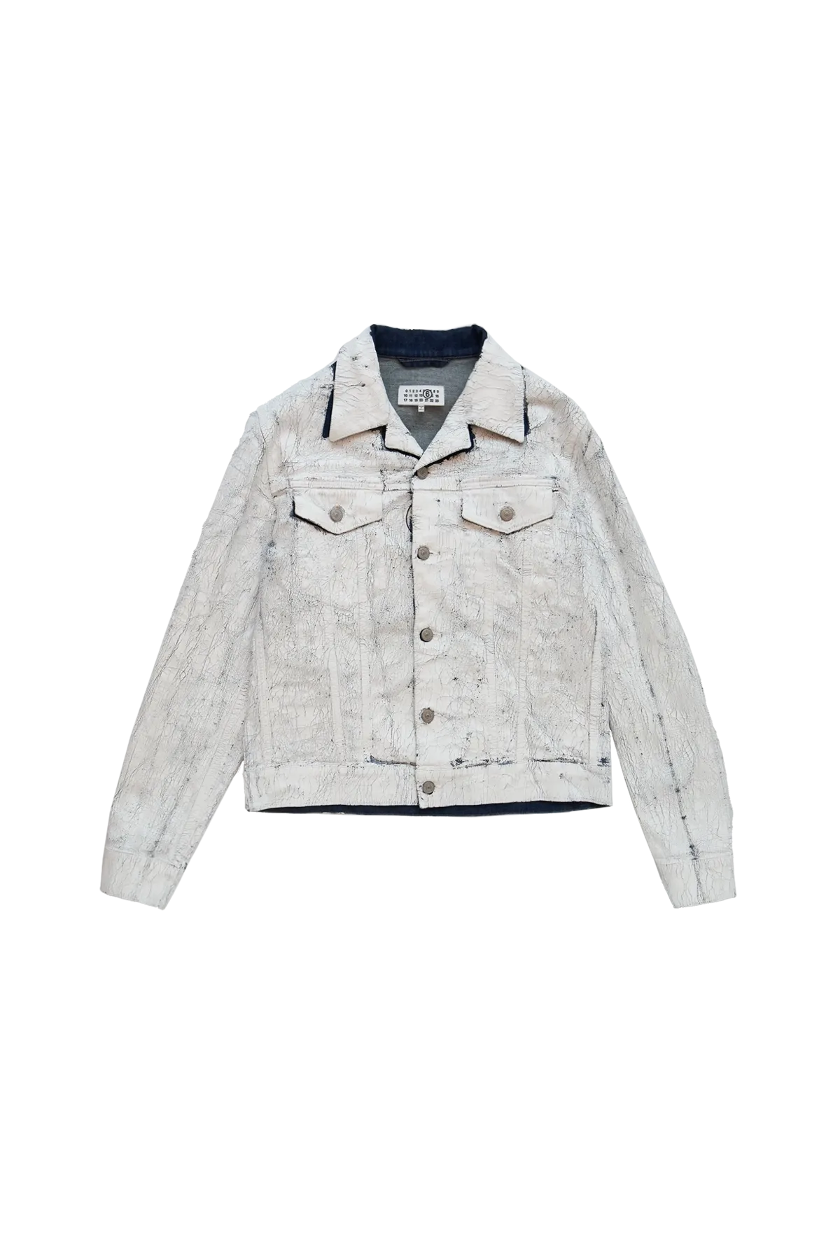 MM6 Maison Margiela Painted Trucker Jacket White