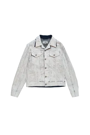 MM6 Maison Margiela Painted Trucker Jacket White