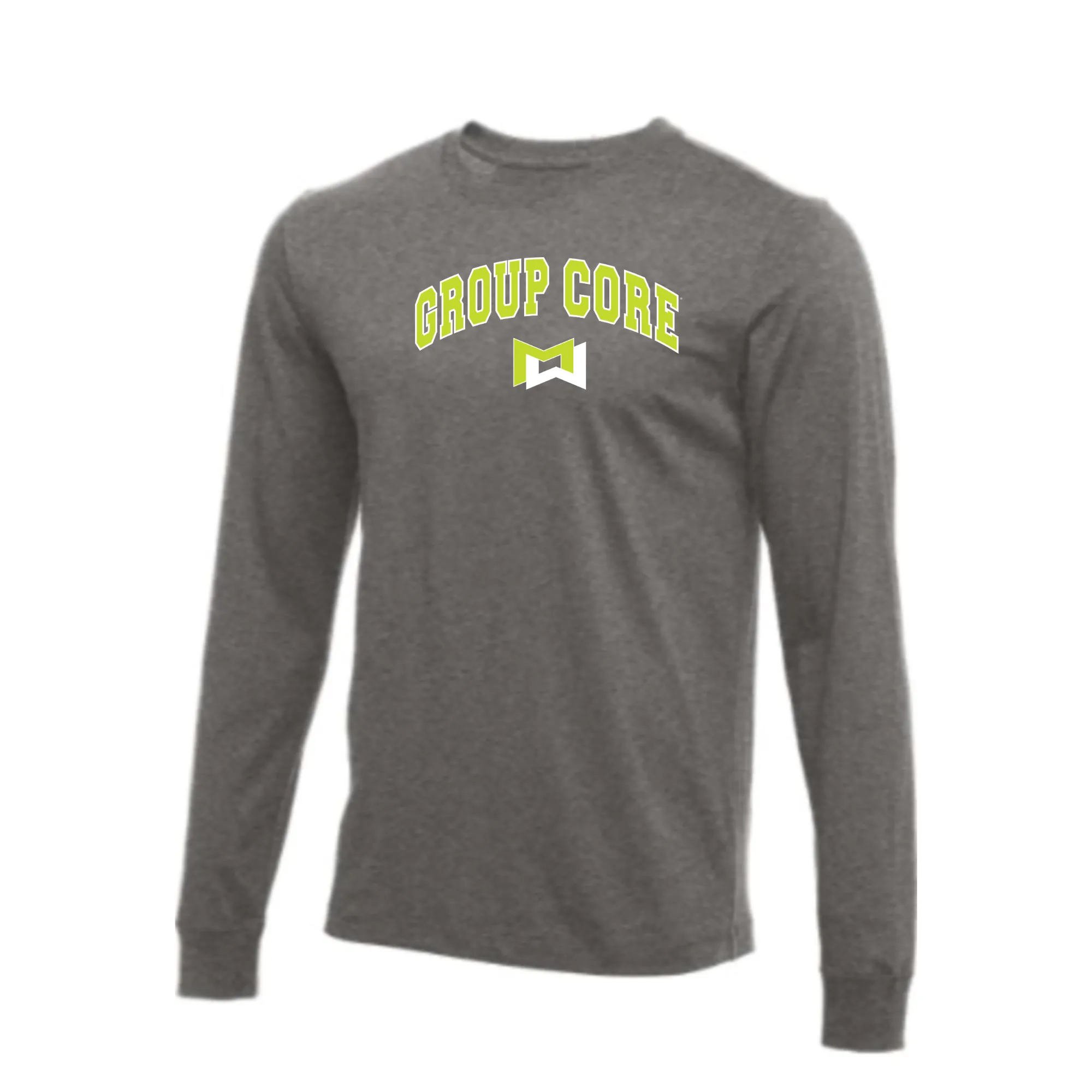 MOSSA Bella   Canvas Unisex Long Sleeve T-Shirt (grey) - Group Core Collegiate Logo
