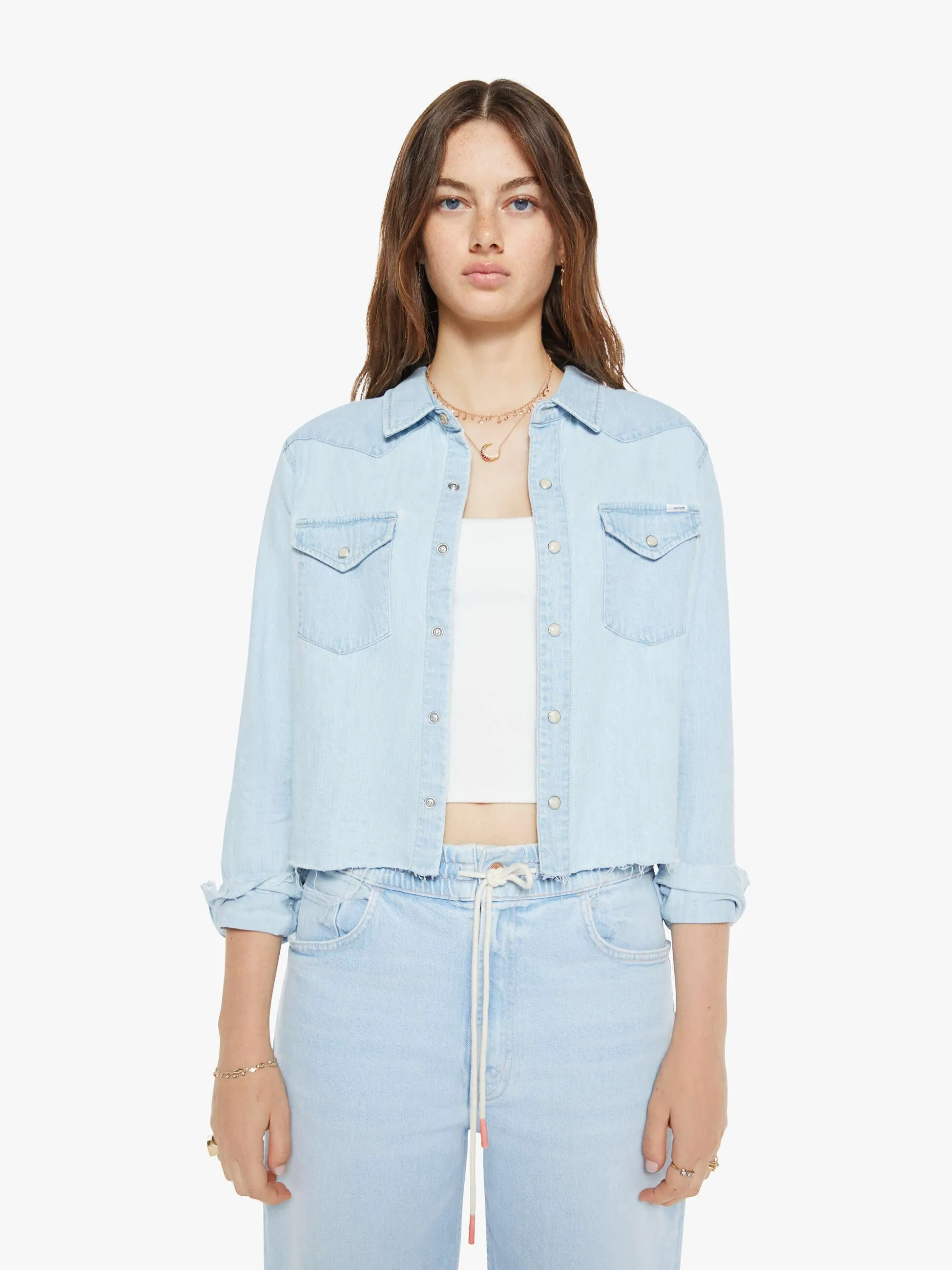 Mother Denim - Women - No End In Sight The Super Ex's Crop Shirt