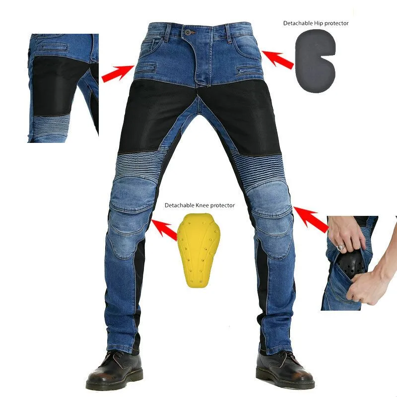 New autumn winter spring motorcycle pants classic outdoor riding motorcycle jeans Drop-resistant pants with protective gear