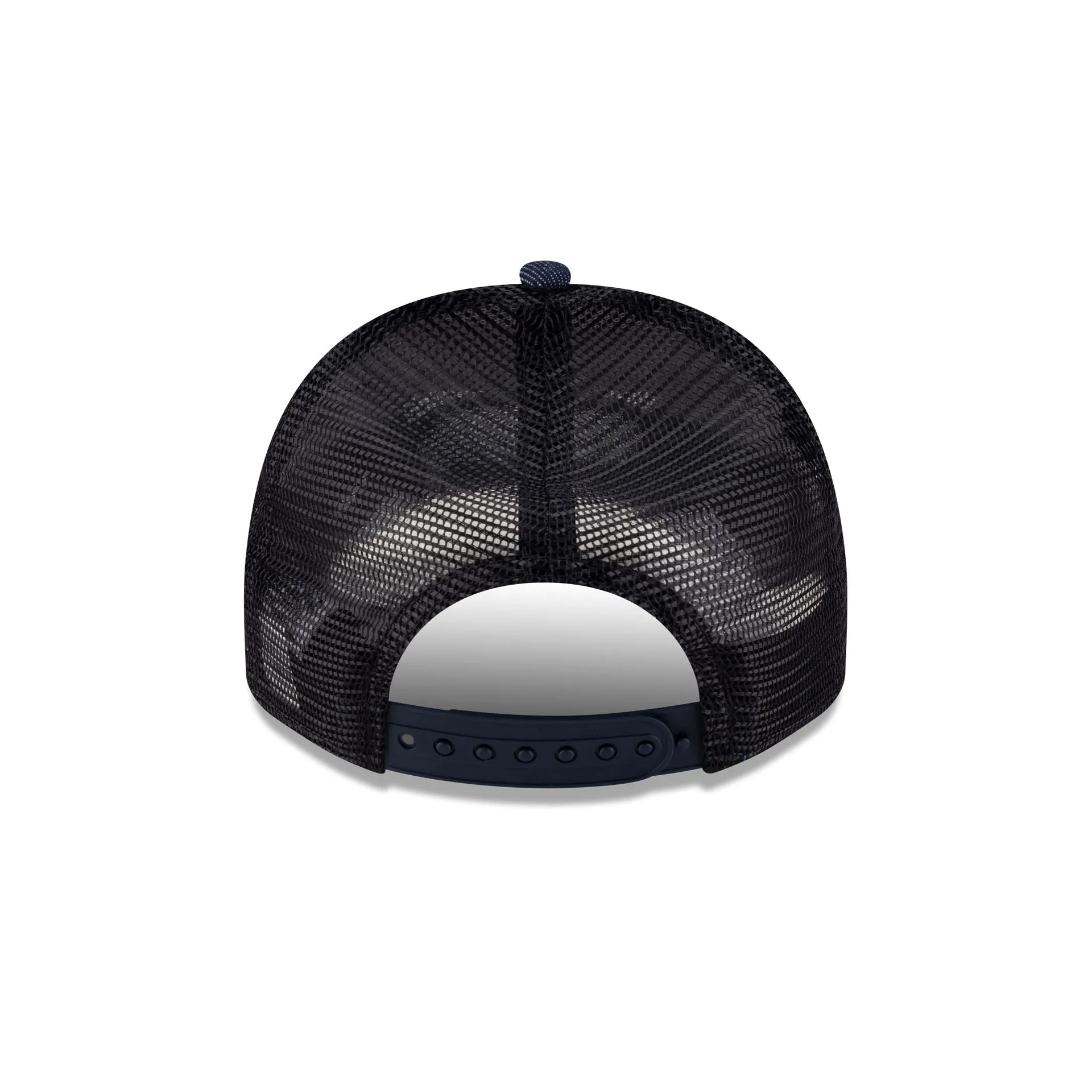 New Era Cap Square Logo Indigo Denim 9FORTY A-Frame Trucker Hat