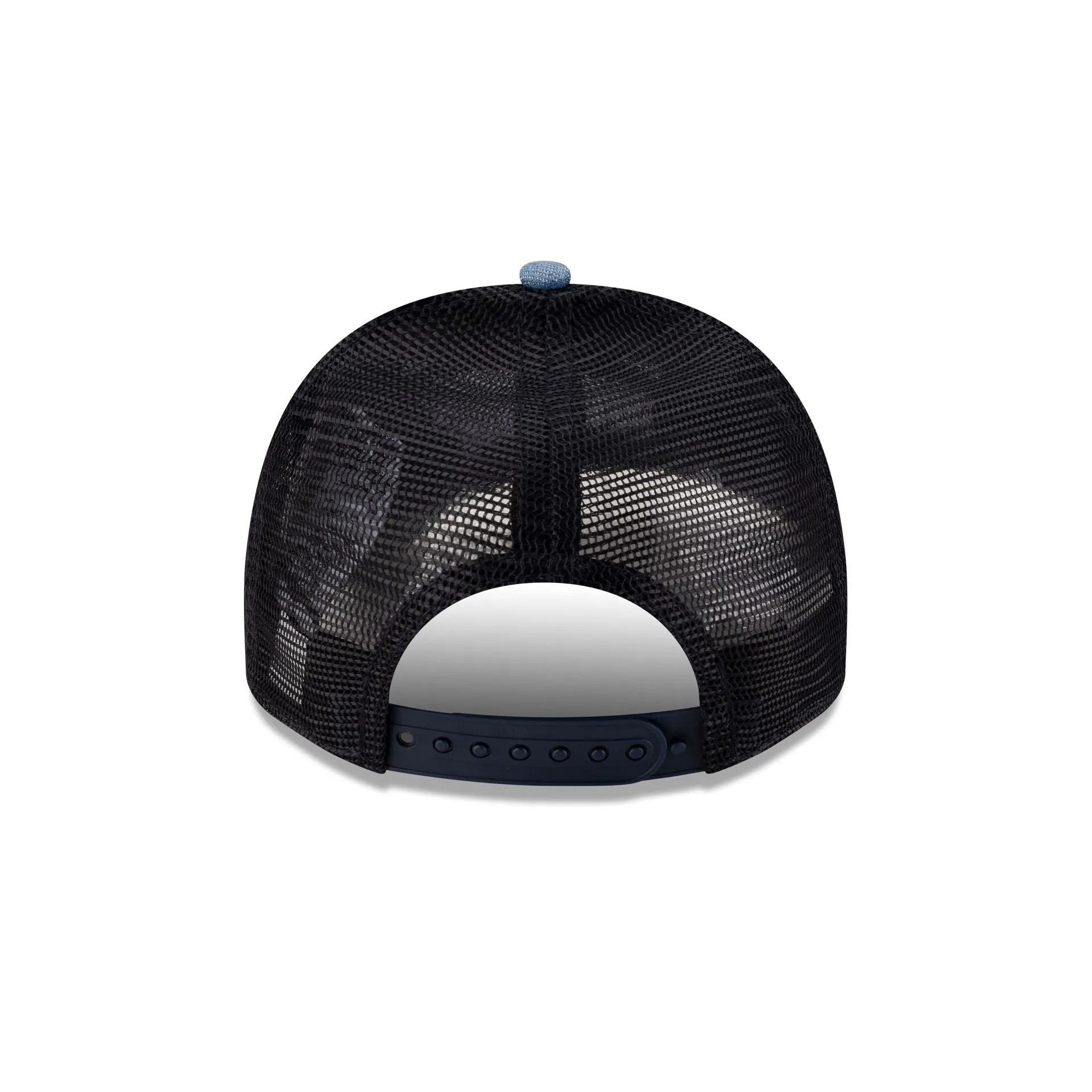 New Era Cap Square Logo Light Denim 9FORTY A-Frame Trucker Hat