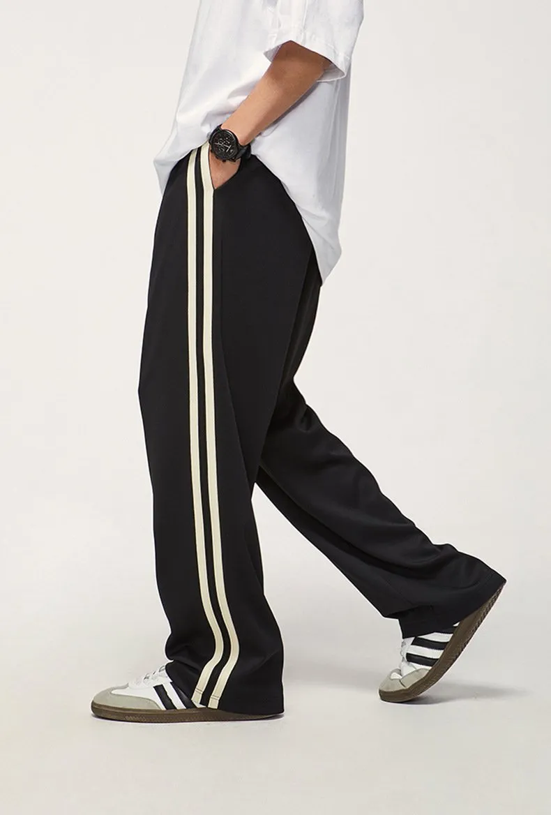 New Oxygen Cotton Sports Ribbon Straight Pants 2023 Autumn And Winter New Fashion Brand Loose Casual Men's Trousers