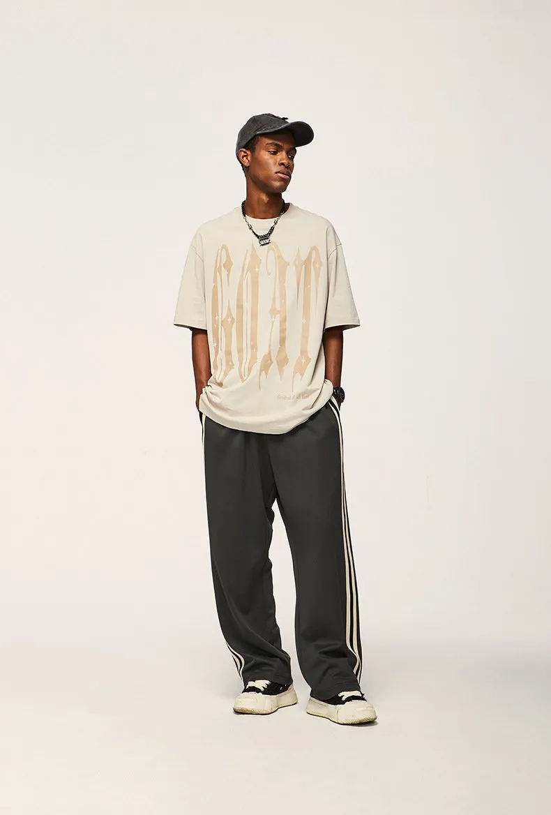 New Oxygen Cotton Sports Ribbon Straight Pants 2023 Autumn And Winter New Fashion Brand Loose Casual Men's Trousers
