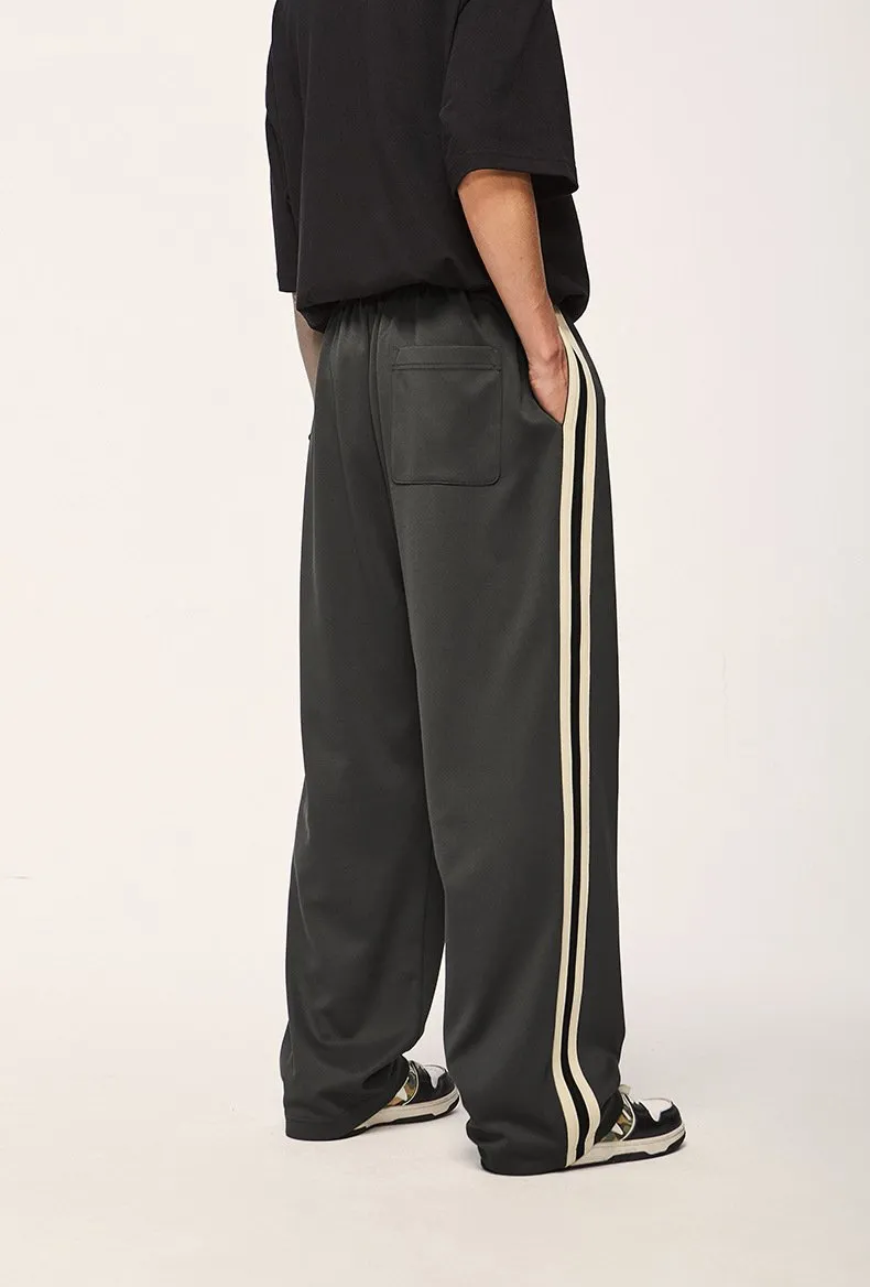 New Oxygen Cotton Sports Ribbon Straight Pants 2023 Autumn And Winter New Fashion Brand Loose Casual Men's Trousers