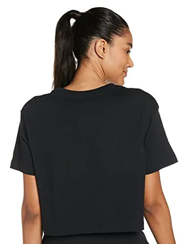 Nike Women's Sportswear Essential Cropped T-Shirt (Medium), Black/White