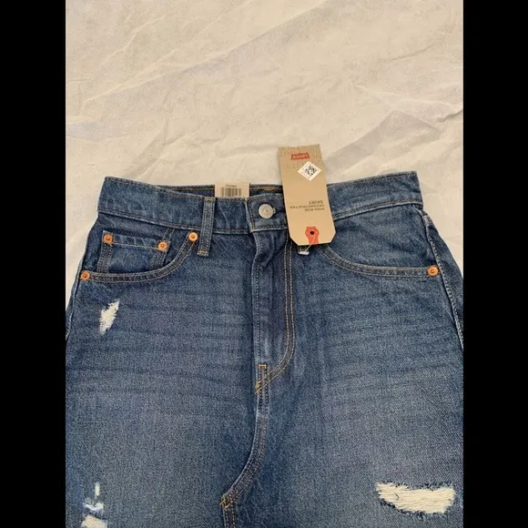 NWT $60 Levi's Women's Iconic High Rise Denim Mini Skirt [ SZ 4 / 27W‎ ]