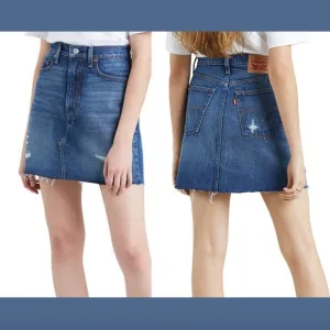 NWT $60 Levi's Women's Iconic High Rise Denim Mini Skirt [ SZ 4 / 27W‎ ]