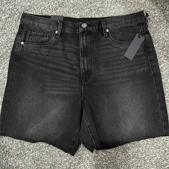 NWT BlankNYC black denim short. Size 30. Waist flat 17”. Rise 12”. Inseam 5.5”
