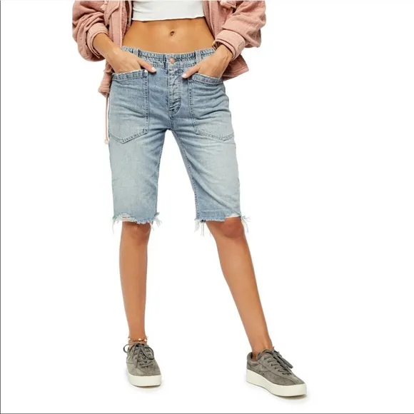 NWT Free People Rebel Rouser Cut-Off Denim Shorts