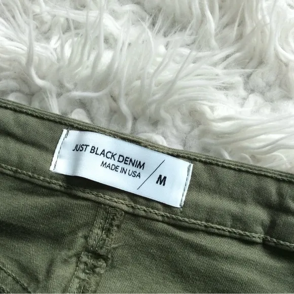NWT Just Black Army Green Tatiana Denim Skirt