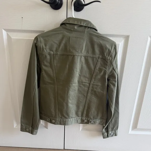 NWT Levi Olive Trucker Denim Jacket Size S