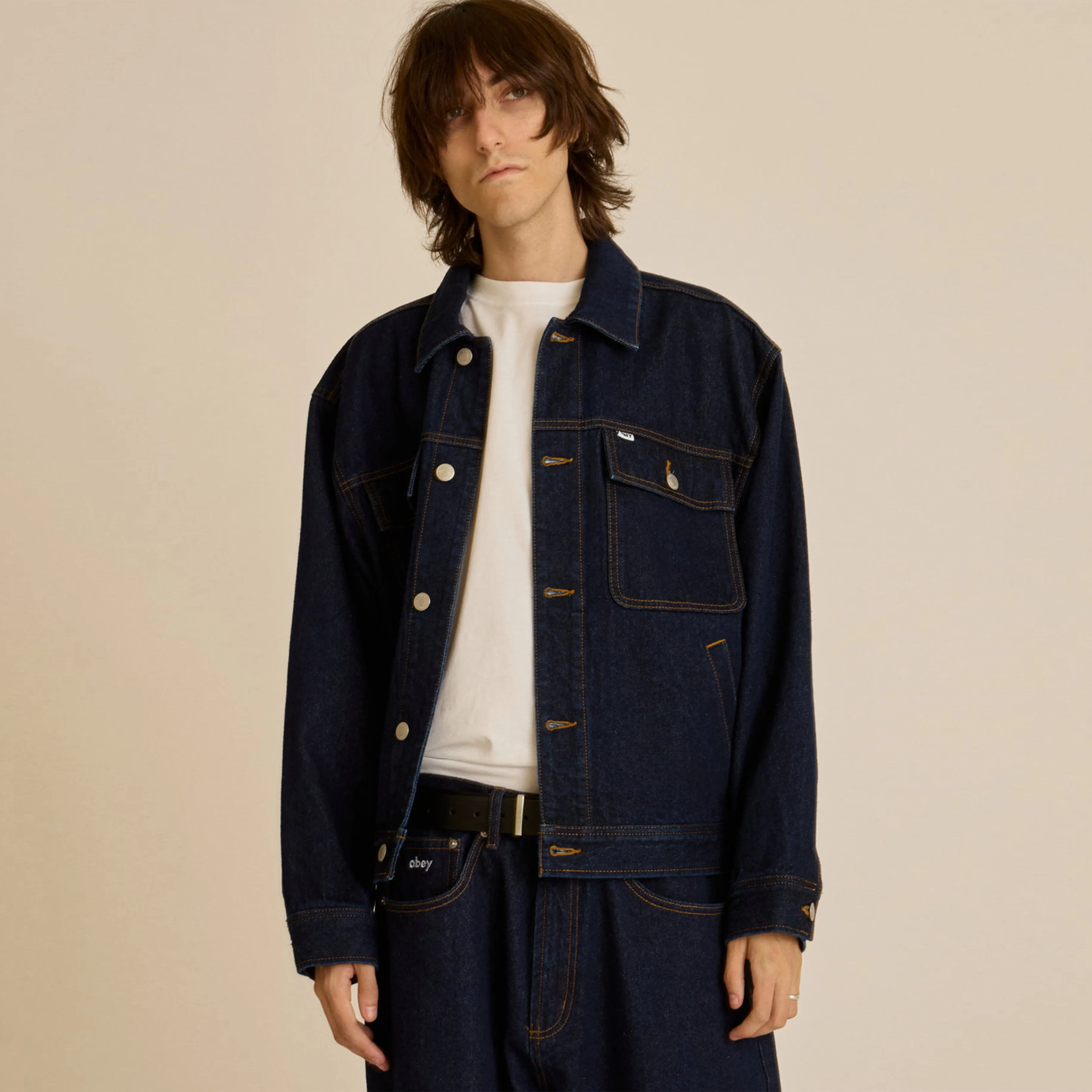 Obey Opena Jacket Rinse Indigo