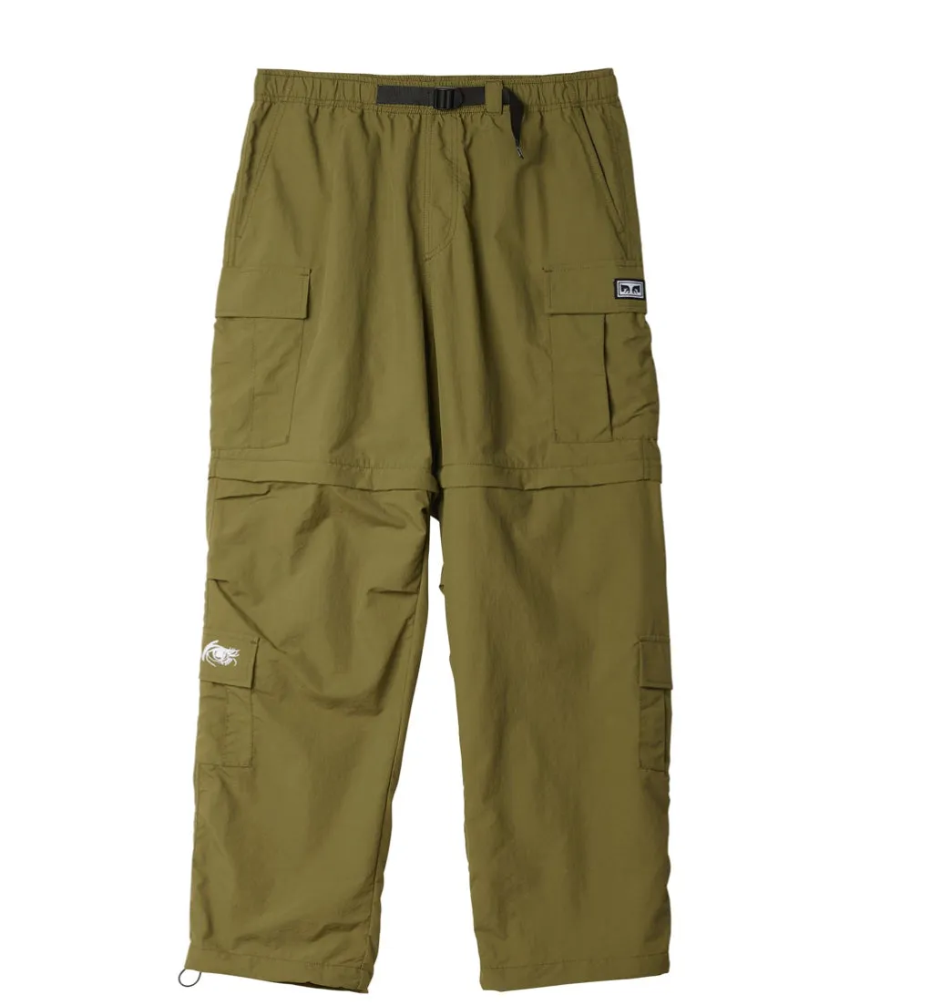 Obey Rapture Zip Off Cargo Pant Filed Green