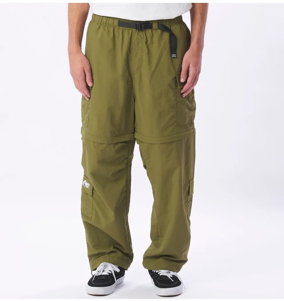 Obey Rapture Zip Off Cargo Pant Filed Green