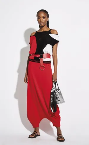 Oblique Creations Red Knit Pant/Skirt